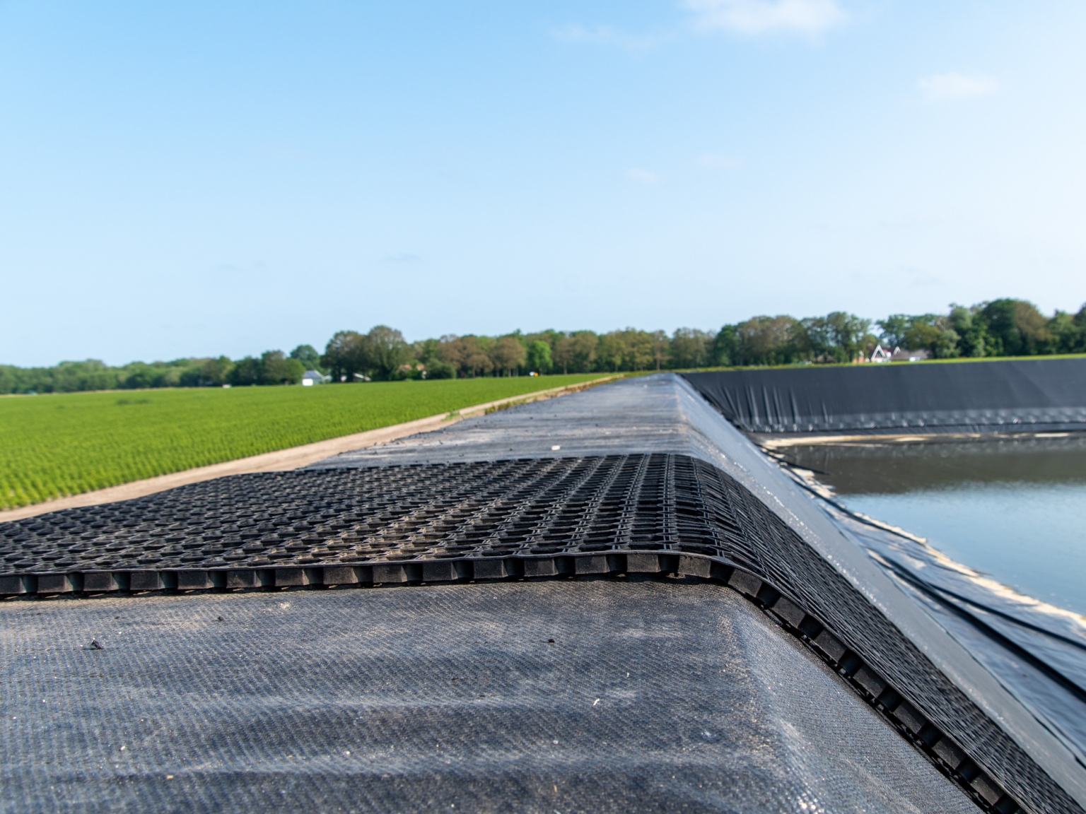 Exit provision on the top of the dike