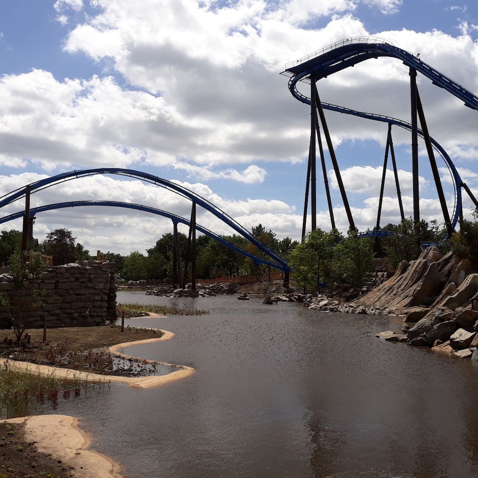 Pond at Toverland amusement park