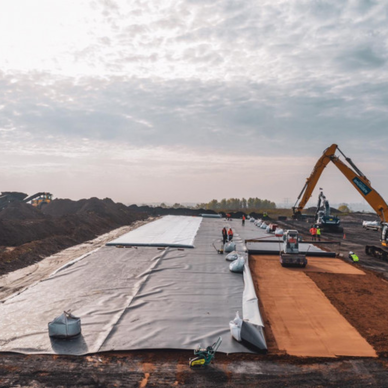 The final finishing of the waste disposal site