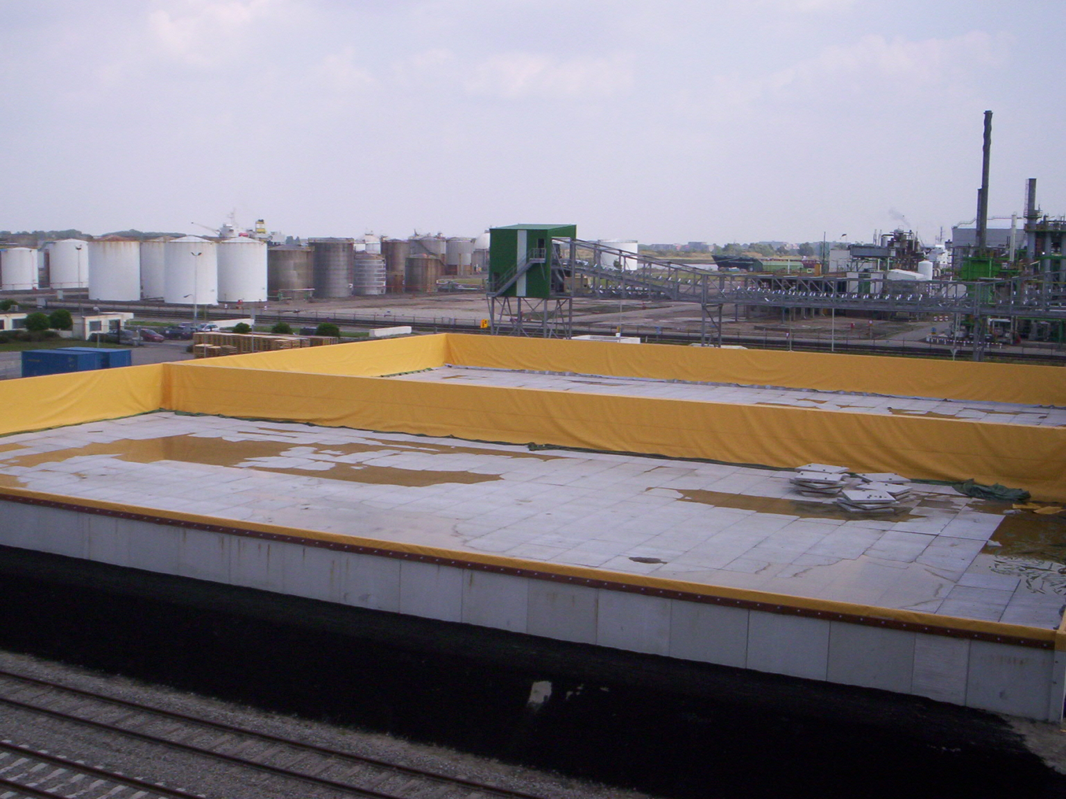 wastewater reservoir for proces water of bio ethanol production