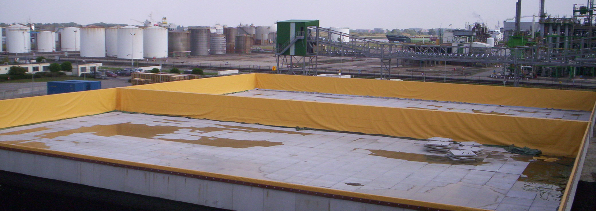 wastewater reservoir for proces water of bio ethanol production