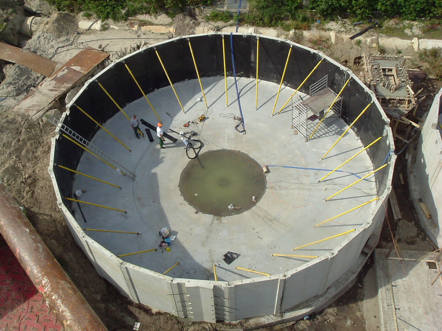 betonbescherming silo vanaf boven