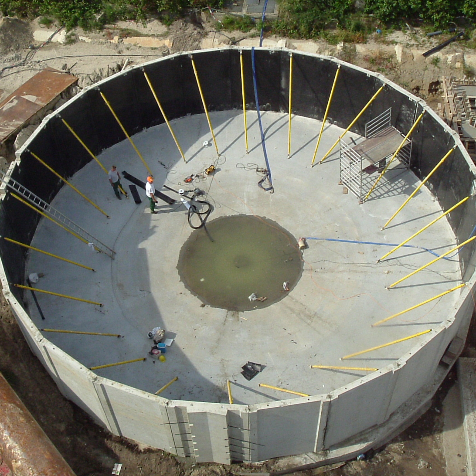 concrete protection seen from above