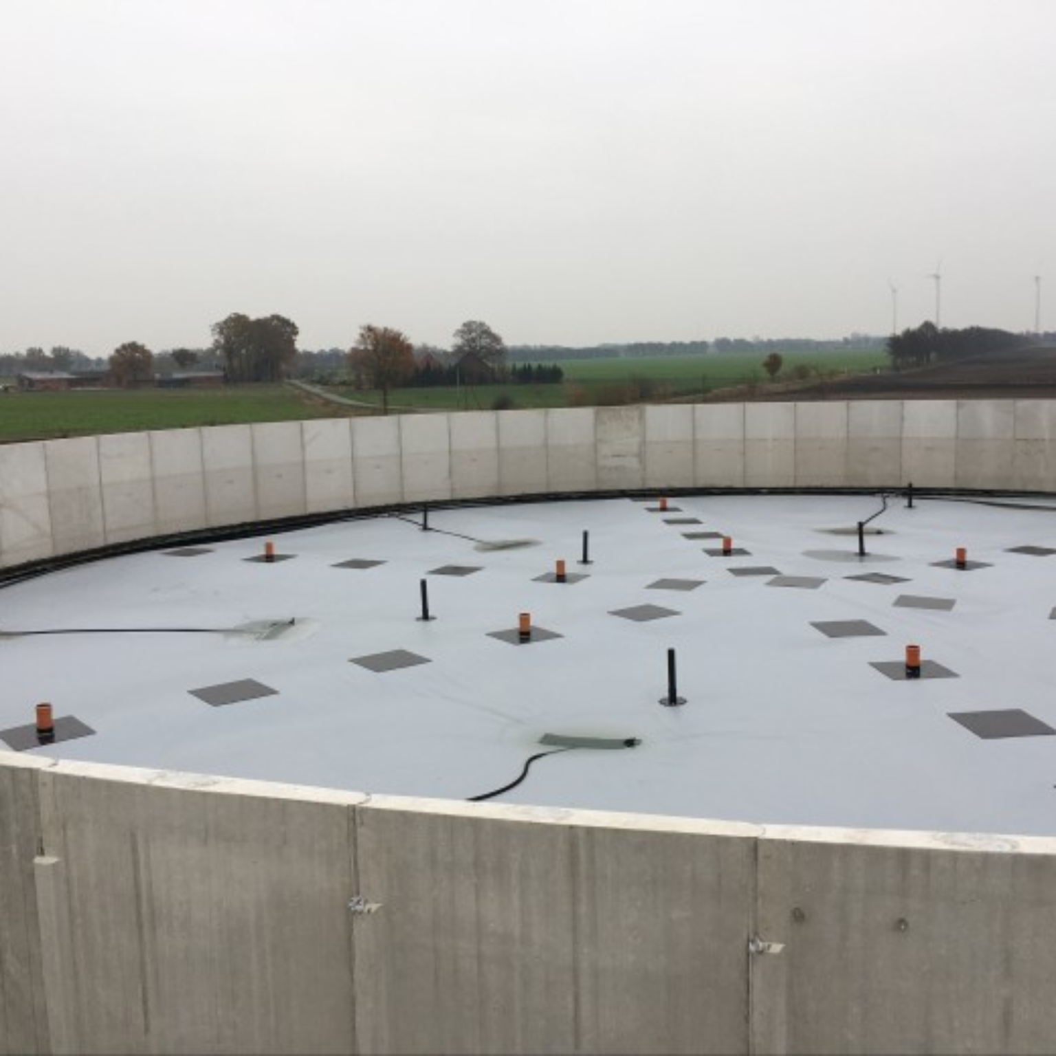 Een gevulde Biogas silo