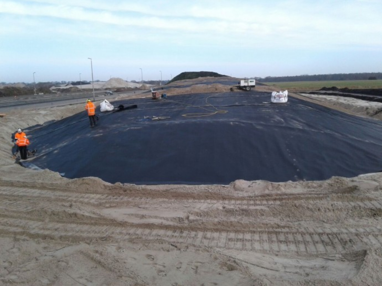 Installation of membrane at A6/A7