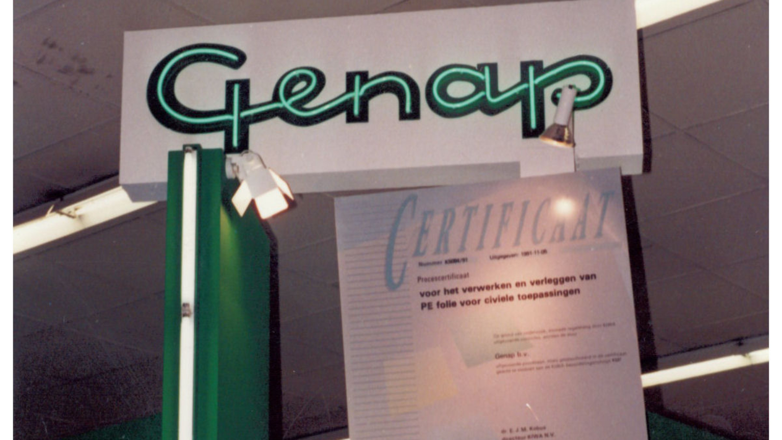 Genap is eerste houder van het KIWA certificaat voor het verweken van PE-folie in Nederland