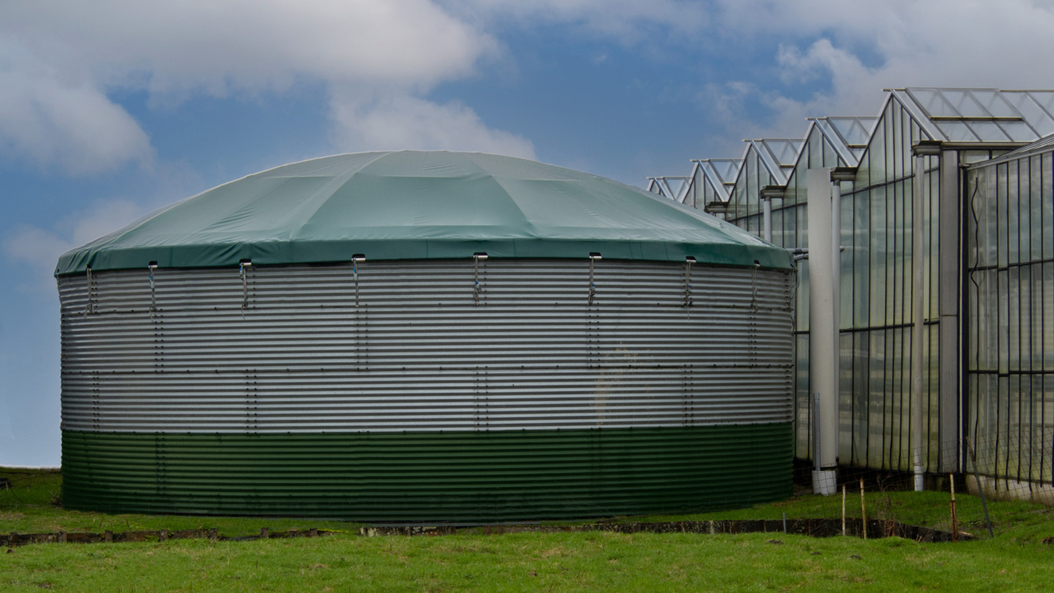 Grüner GenaDome für Gewächshaus