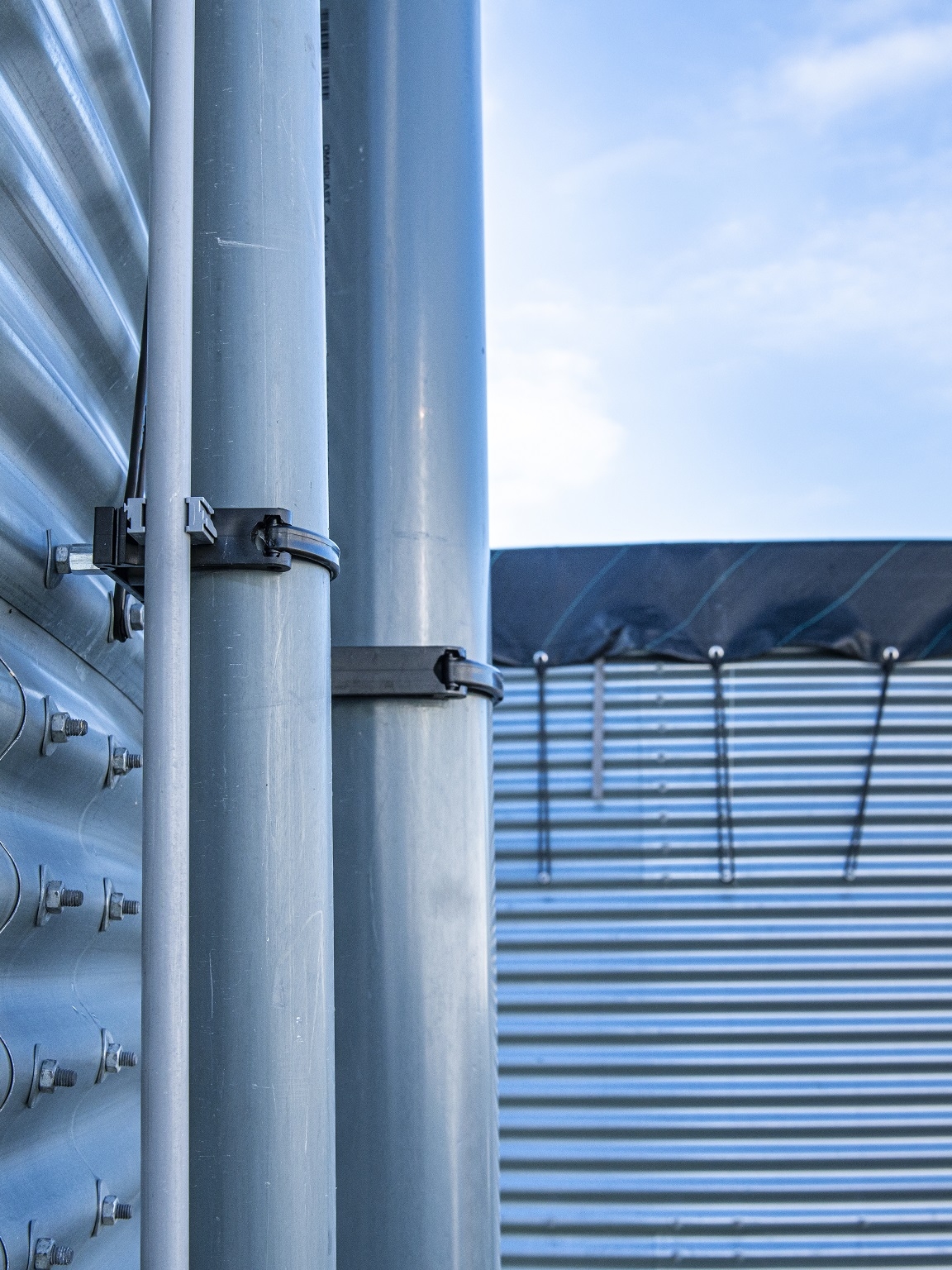 Steel water silo